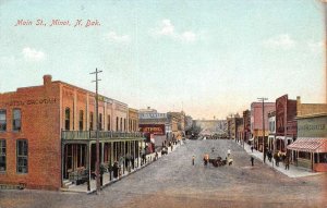 Minot North Dakota Main Street, Color Lithograph Vintage Postcard U10278