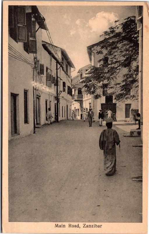 Main Street, Zanzibar Tanzania Vintage Photo Postcard H25