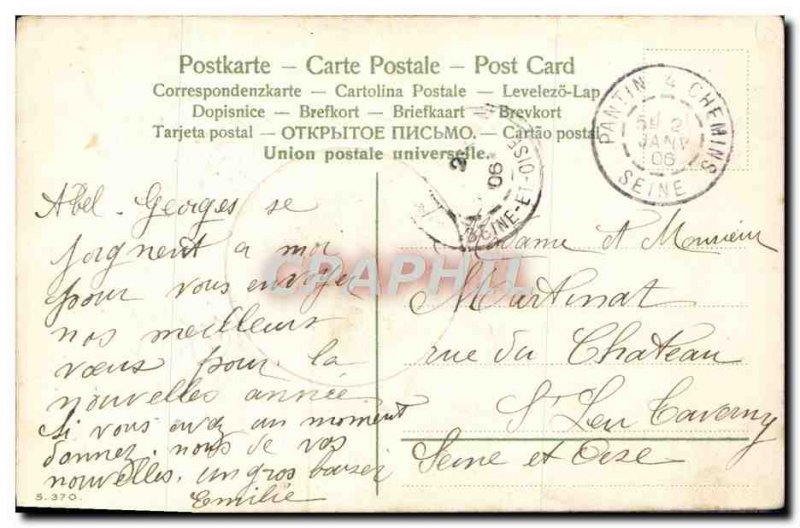 Old Postcard Fantasy Flowers Children