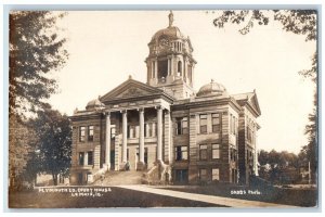 c1910 Plymouth County Court House Le Mars Iowa IA RPPC Photo Postcard