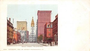 PHILADELPHIA PENNSYLVANIA BROAD STREET PMC POSTCARD (c. 1900)