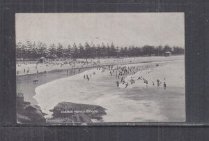 NEW SOUTH WALES, MANLY BEACH, SUNDAY, c1910 ppc., 1d. Sydney to Subiaco, WA..