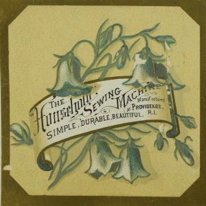 1870's-80's The Household Sewing Machine Co Lily-Of-The-Valley Art Nouveau P53