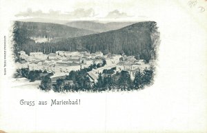 Czech Republic Gruss aus Marienbad Mariánské Lázně Vintage Postcard 07.12