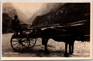 Stolkaerre Eneret K. Knudsen & Company Bergen Norway Horse Carriage Postcard