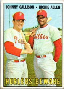 1967 Topps Baseball Card Johnny Callison Richie Allen Philadelphia Phillies 2203