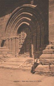 Vintage Postcard  1910's Girgenti Porta Della Chiesa di S. Nicolo Italy IT