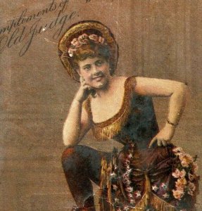 1880s-90s Old Judge Cigarettes Risque Lovely Lady Actress 1 *M