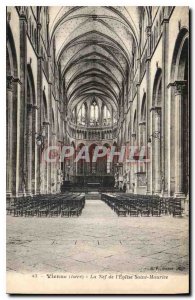 Postcard Old Vienna Isere the Nave of the church Saint Maurice