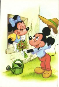 PC DISNEY, MICKEY MOUSE, MINNIE MOUSE, Vintage Postcard (b28634)