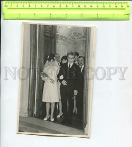 467381 USSR 1960-years wedding young at the door photo