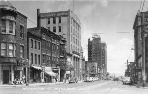 J64/ Waukegan Illinois RPPC Postcard c1948 Washington St Stores Hotel  349