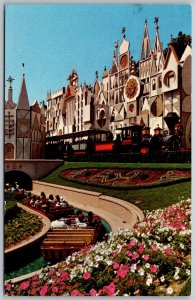 DISNEYLAND Anaheim California 1973 Postcard It's A Small World Ride Entrance