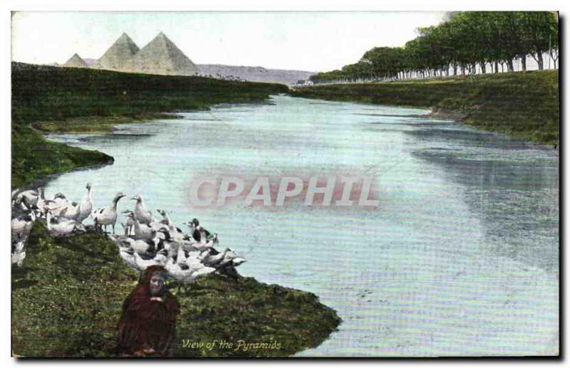 Postcard Ancient Egypt Egypt View of the Pyramids