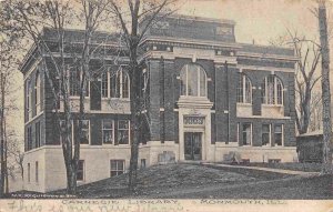 Carnegie Library Monmouth Illinois 1908 postcard