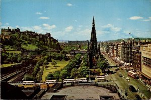 Scotland Edinburgh Princes Street and Scott Monument