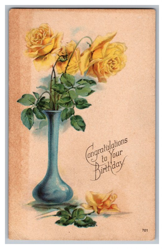 Postcard Congratulations To Your Birthday Flowers 