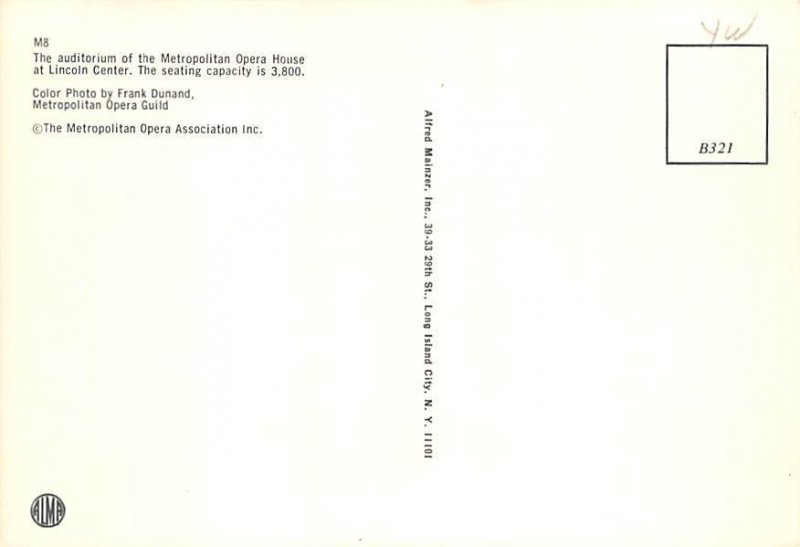 Metropolitan Opera House At, Lincoln Center   