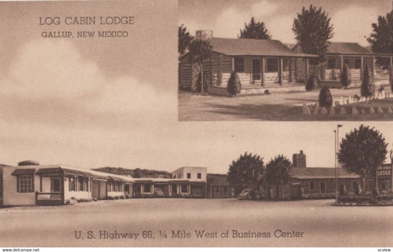 GALLUP , New Mexico , 1950-60s ; RT 66 : Log Cabin Lodge