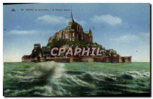 Old Postcard Mont Saint Michel A Maree Haute