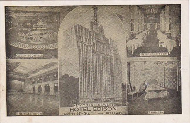 New York City Hotel Edson Green Room Bar Dining Room Ball Room & Typical Chamber