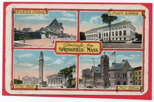 12780 Greetings from Springfield, Massachusetts 1917