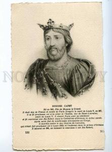 234205 Hugh HUGUES CAPET King of the Franks Vintage postcard