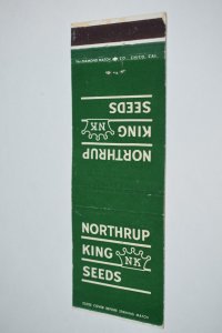 Northrup King Seeds 20 Front Strike Matchbook Cover