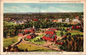 Aeroplane View John Hopkins University Homewood Baltimore MD Postcard PC82