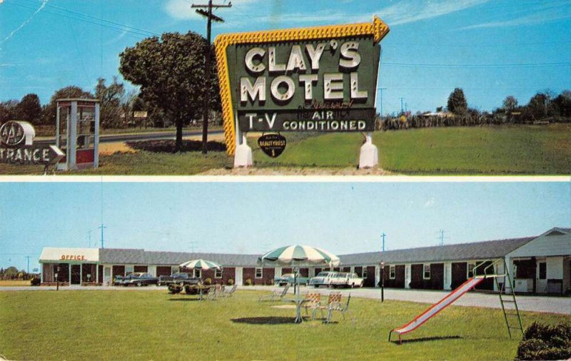 Glasgow Delaware Clay's Motel Vintage Postcard AA36831