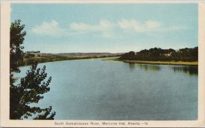 South Saskatchewan River Medicine Hat Alberta AB Postcard H50 *as is