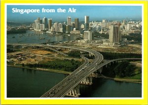 Singapore from the Air Benjamin Sheares Bridge Postcard