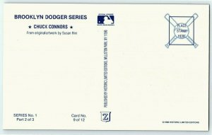 1988 9 Chuck Connors Rini Mlb Susan Brooklyn Postcard Dodgers Art Series 1