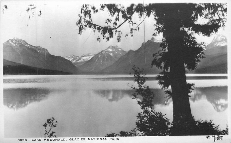 Glacier National Park Hileman Montana Lake McDonald RPPC Photo Postcard 20-9892