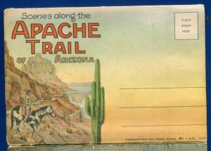 Apache Trail Arizona az Roosevelt Dam claypool Tunnel postcard folder