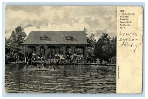 1907 The Swimming Pool And Pavilion Seneca Park Rochester New York NY Postcard