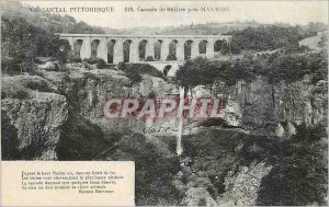 Postcard Old Cantal Salins Picturesque Waterfall near Mauriac