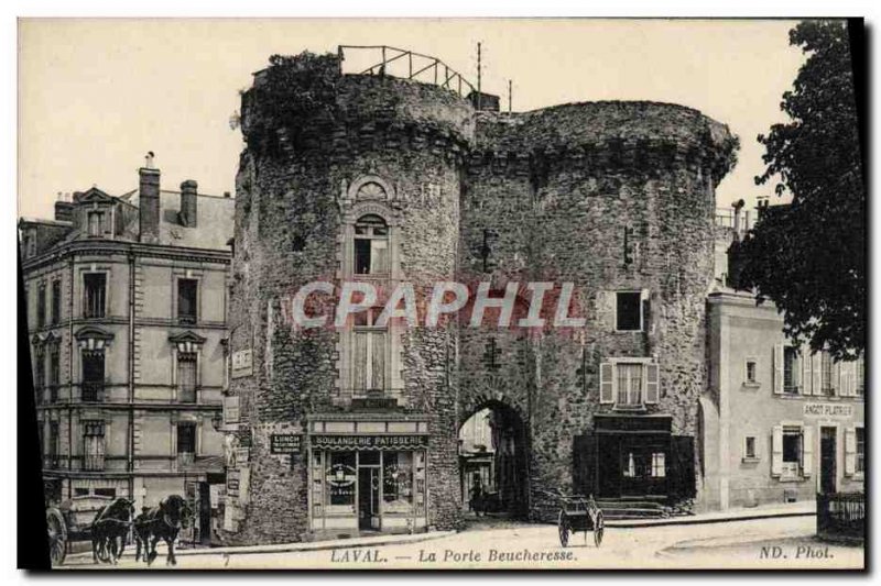 Old Postcard Laval La Porte Beuchere Carriages