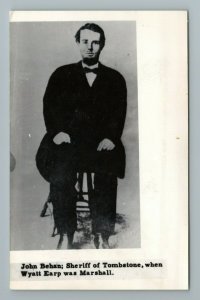 John Behan Sheriff of Tombstone Unknown Date Reproduction Vintage Postcard 