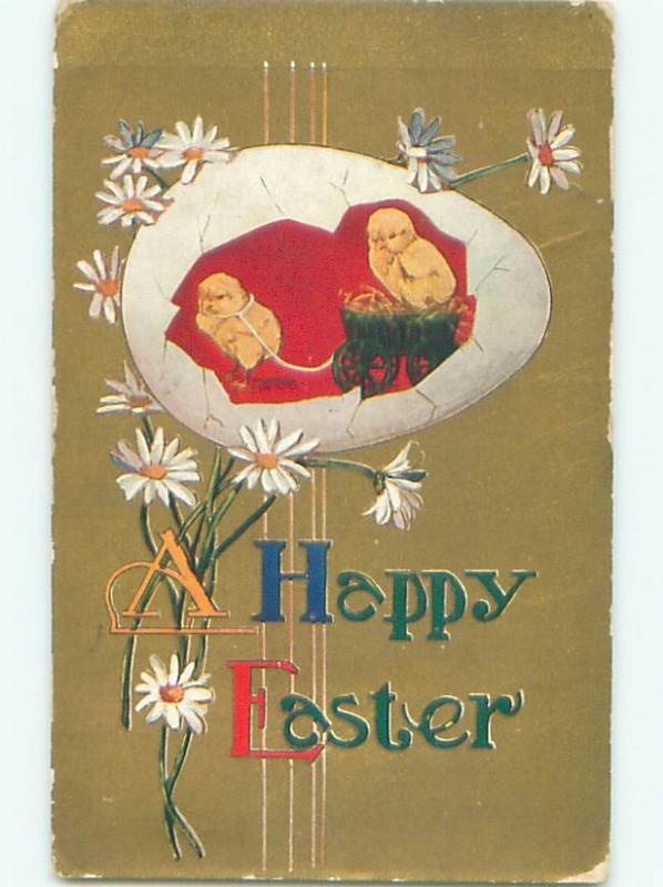 Divided-Back EASTER CHICK SCENE Cute Postcard AA0937