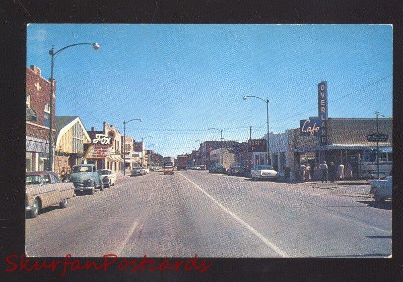 Sidney Nebraska Downtown Main Street Scene Vintage Postcard OLD Cars