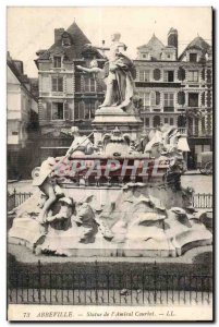 Abbeville - Statue of Admiral Courbet - Old Postcard