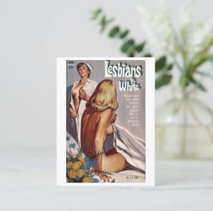 Lesbians in White, Nurses, Risque, Sexy Erotic POD Vintage Inspired Postcard