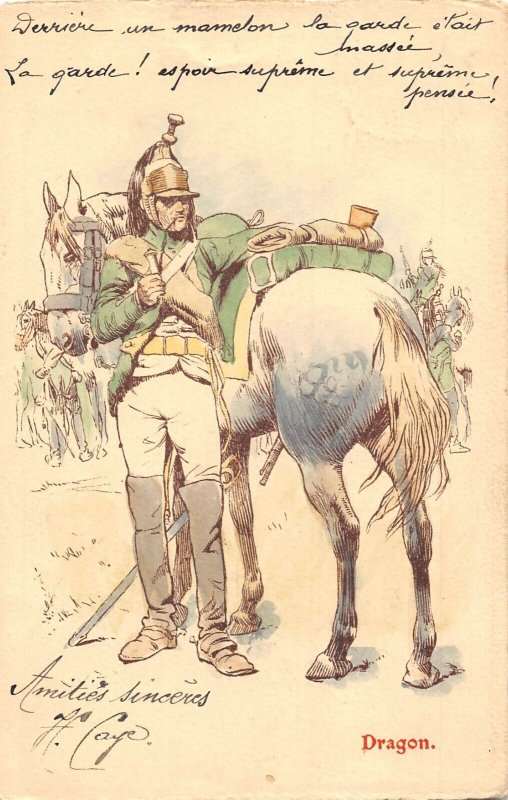 L111 France 1900-01 Militaria uniform French Army early nine postcard