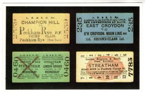 Railroad Train Tickets Postcard London Railway