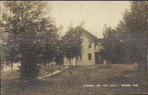 Warner NH Simonds Free High School c1910 Real Photo Postcard