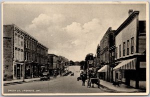 Postcard Uxbridge Ontario c1910s Brock Street Durham Region B