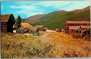 Elkhorn MT Former Mining Camp View of Town Vintage Postcard A25