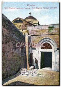 Old Postcard Jerusalem Convent Station Copt