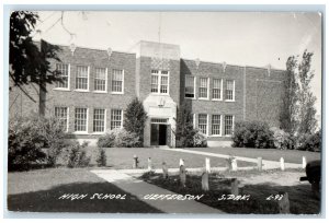 1946 High School Building Jefferson South Dakota SD RPPC Photo Vintage Postcard